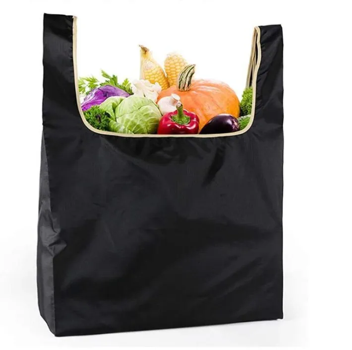 Portable Oxford folding tote shopping bag, custom tote bag with logo imprint 2