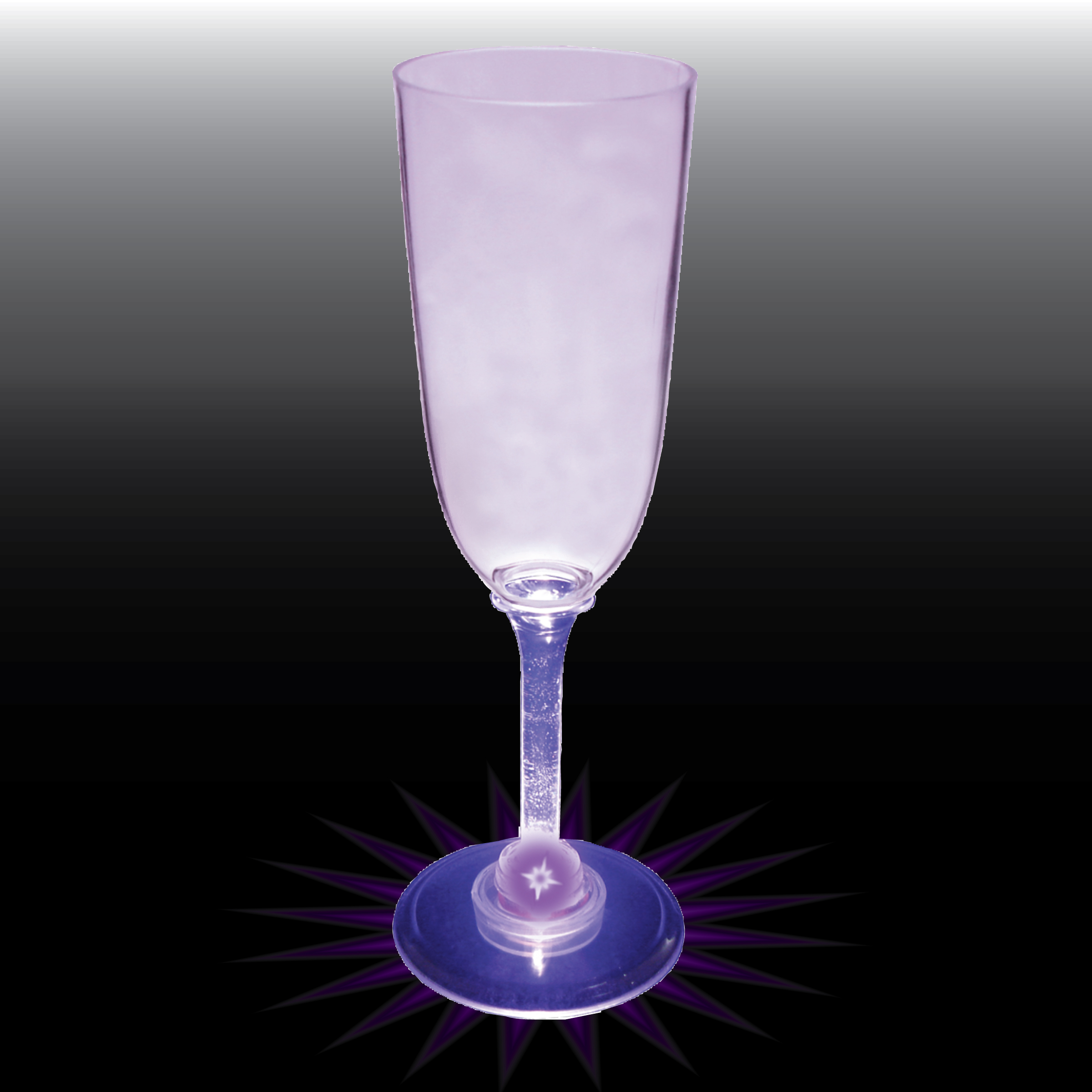 7oz Light Up Standard Stem Plastic Champagne Flute 2
