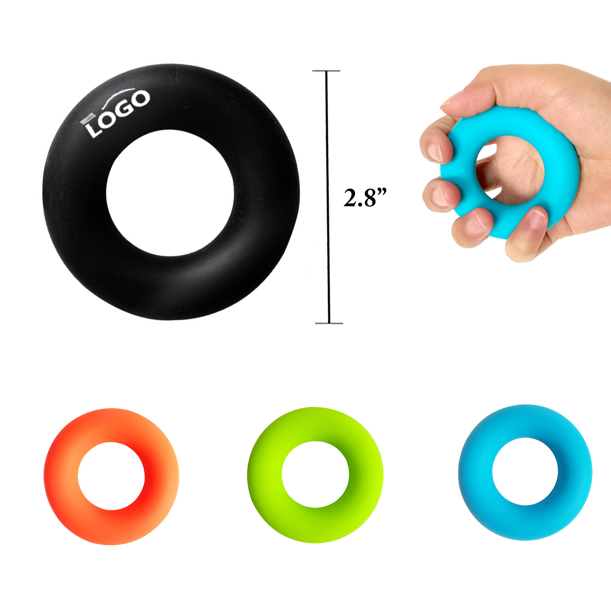 Smooth Silicone Hand Grip Strengthener Ring 4
