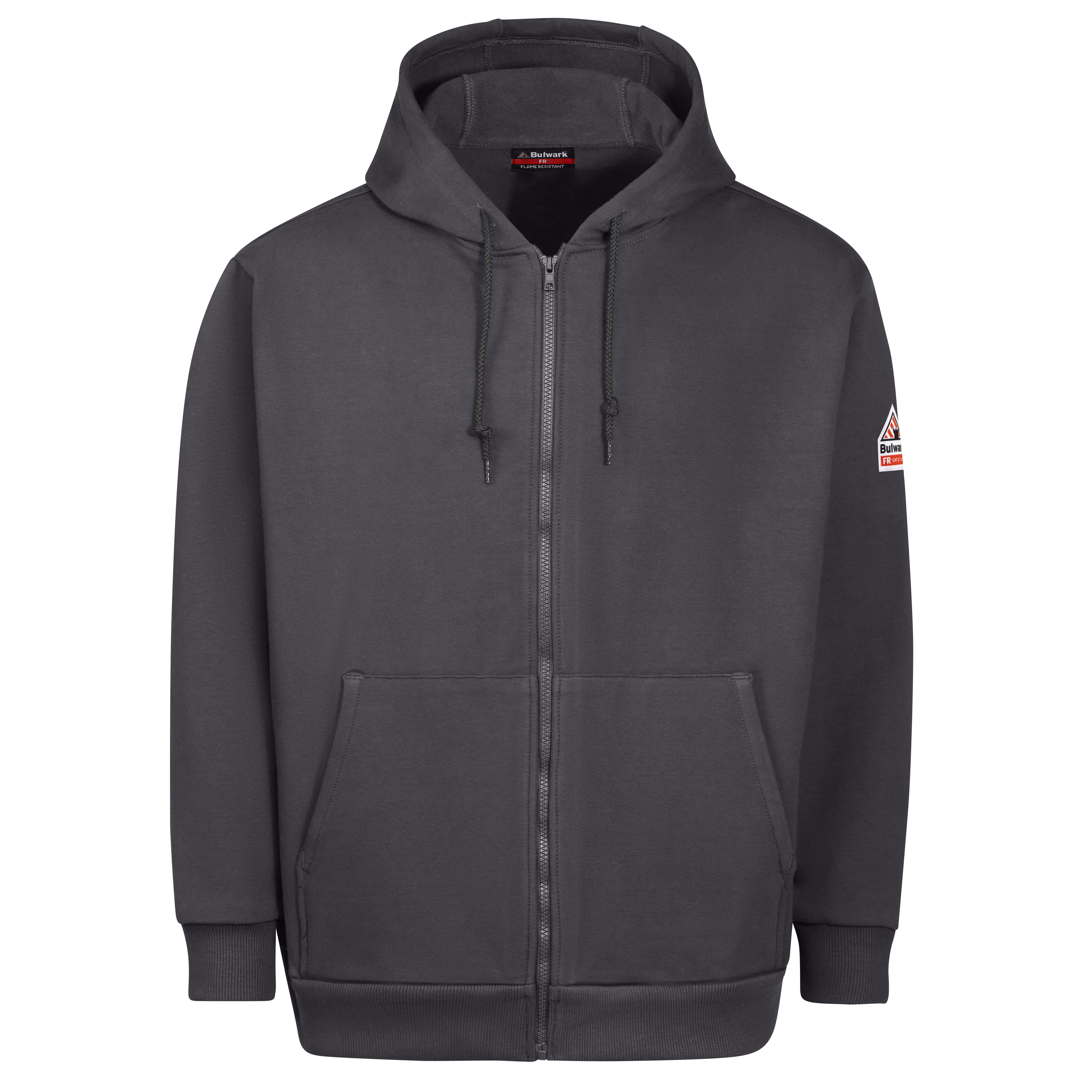 Bulwark® Men's Fleece FR Zip-Front Hooded Sweatshirt, custom hoodie or sweatshirt with logo imprint 3