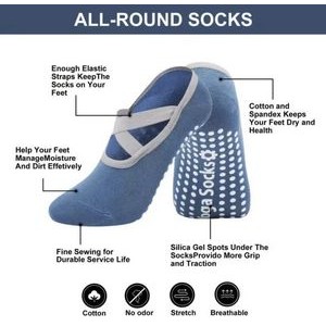 Cut Ballet Stockings Grip Yoga Socks Professional Anti-slip Pilates Socks 1