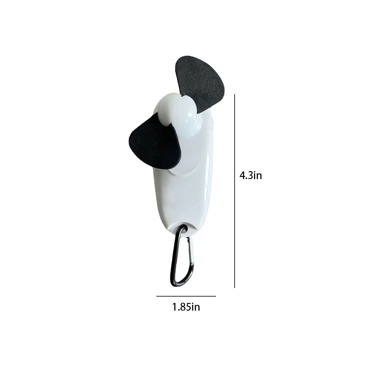 Cute Portable Mini Fan with Light & Carabiner 2