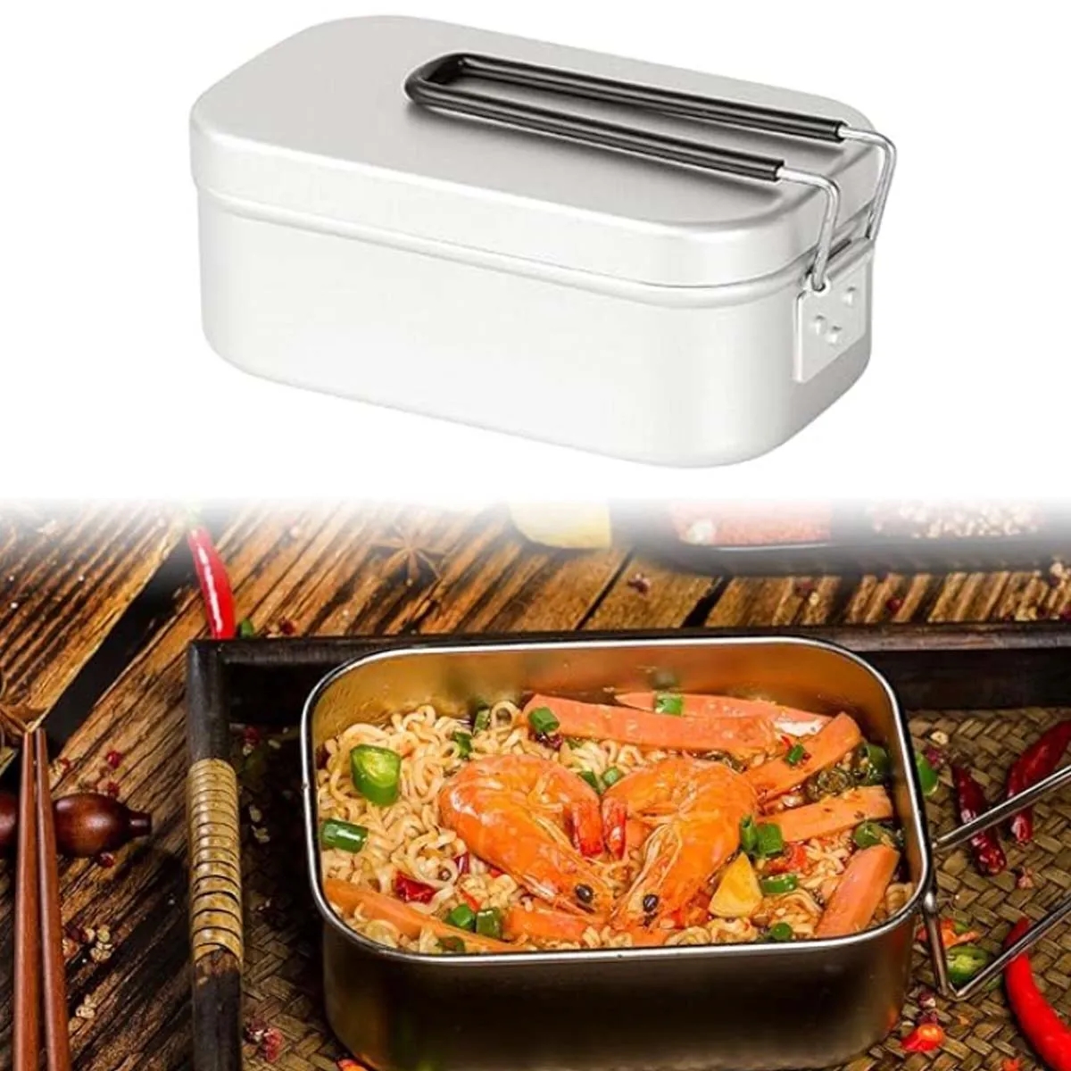 Outdoor Insulated Lunch Box With Handles 5