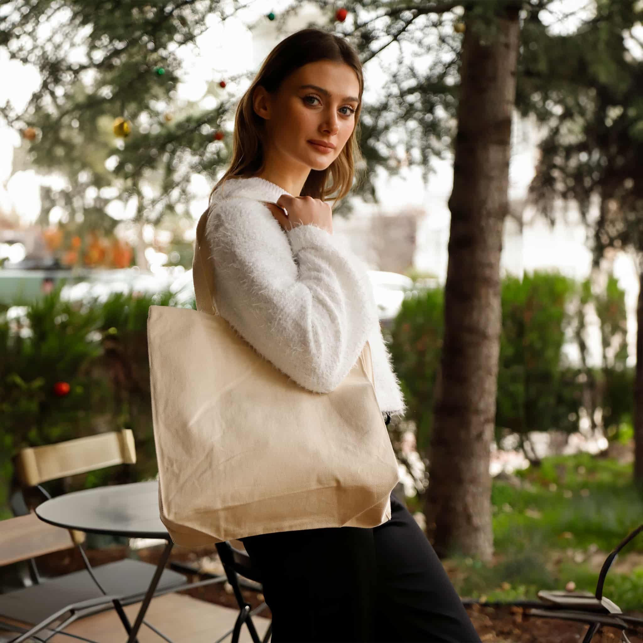 Over-the-Shoulder Twill Tote Bag 4