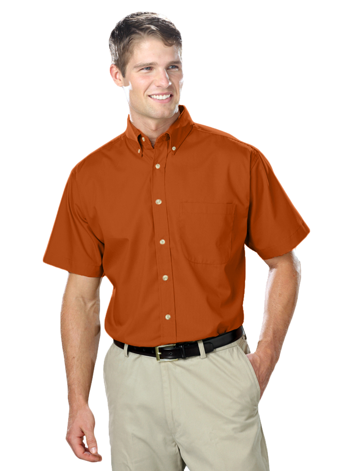 Blue Generation - Men's 1-Pocket Short Sleeve Superblend Poplin Shirt 1