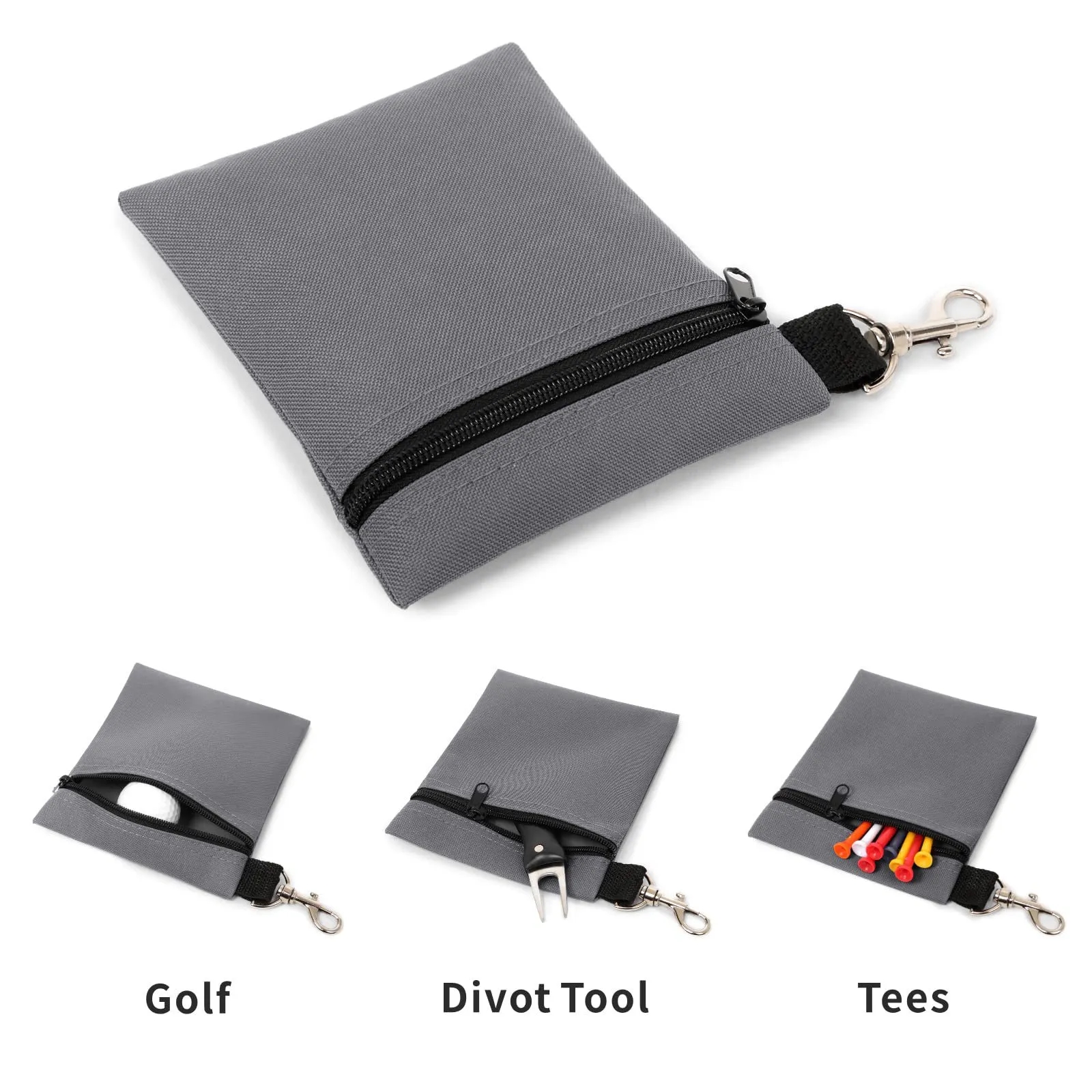 Zipper Golf Tee/Ball Pouch Bag 1