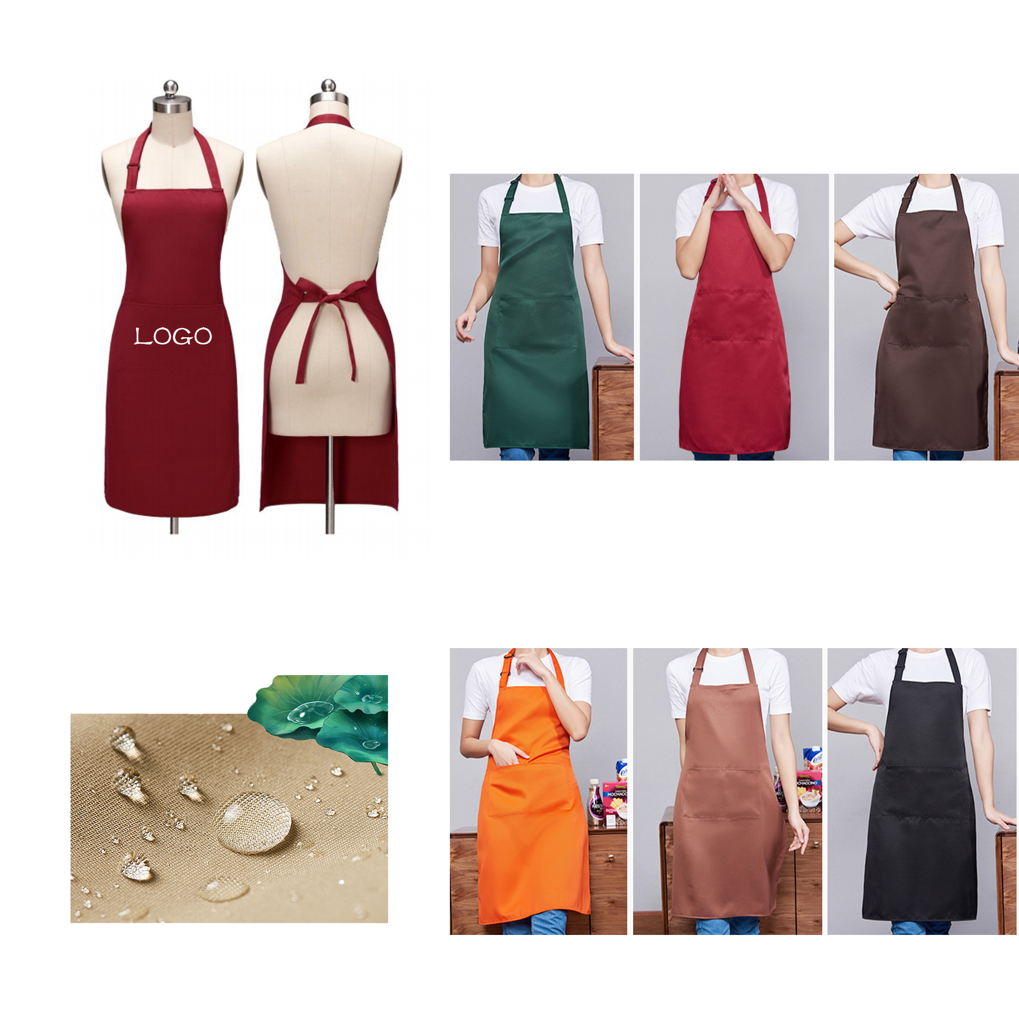 Polyester Waterproof And Oil-Resistant Apron 2