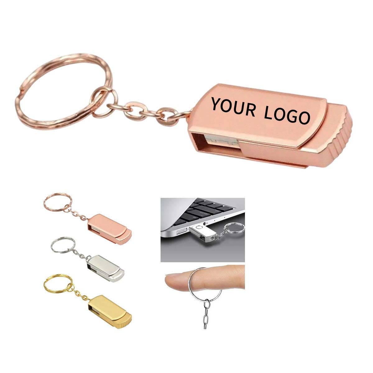 Keychain USB Flash Drive 4GB for Files and Music 3