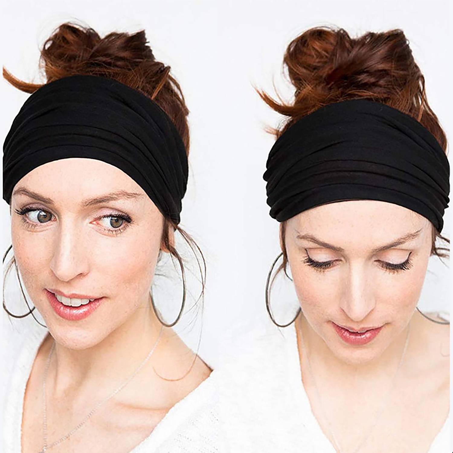 Extra Wide Elastic Cross Headband For Women 7