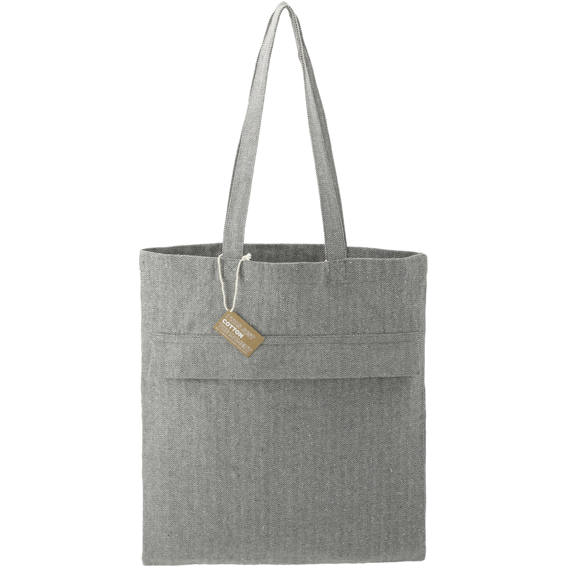 Recycled Cotton Herringbone Tote w/Zip Pocket 43