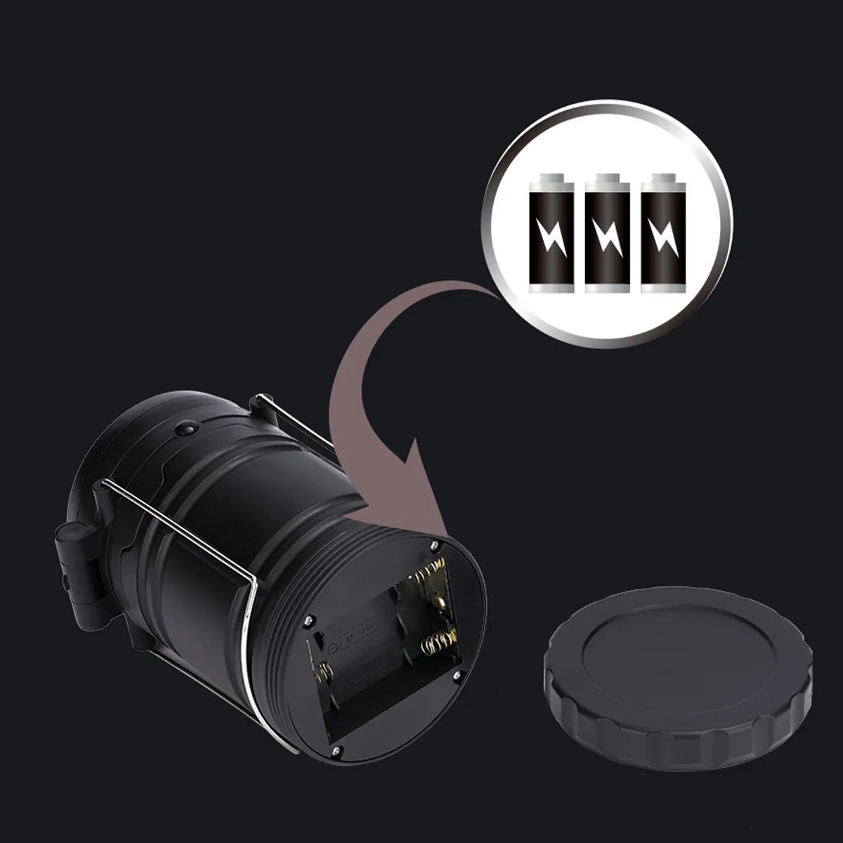 2-in-1 LED Battery Camping Hanging Fan Lantern 5