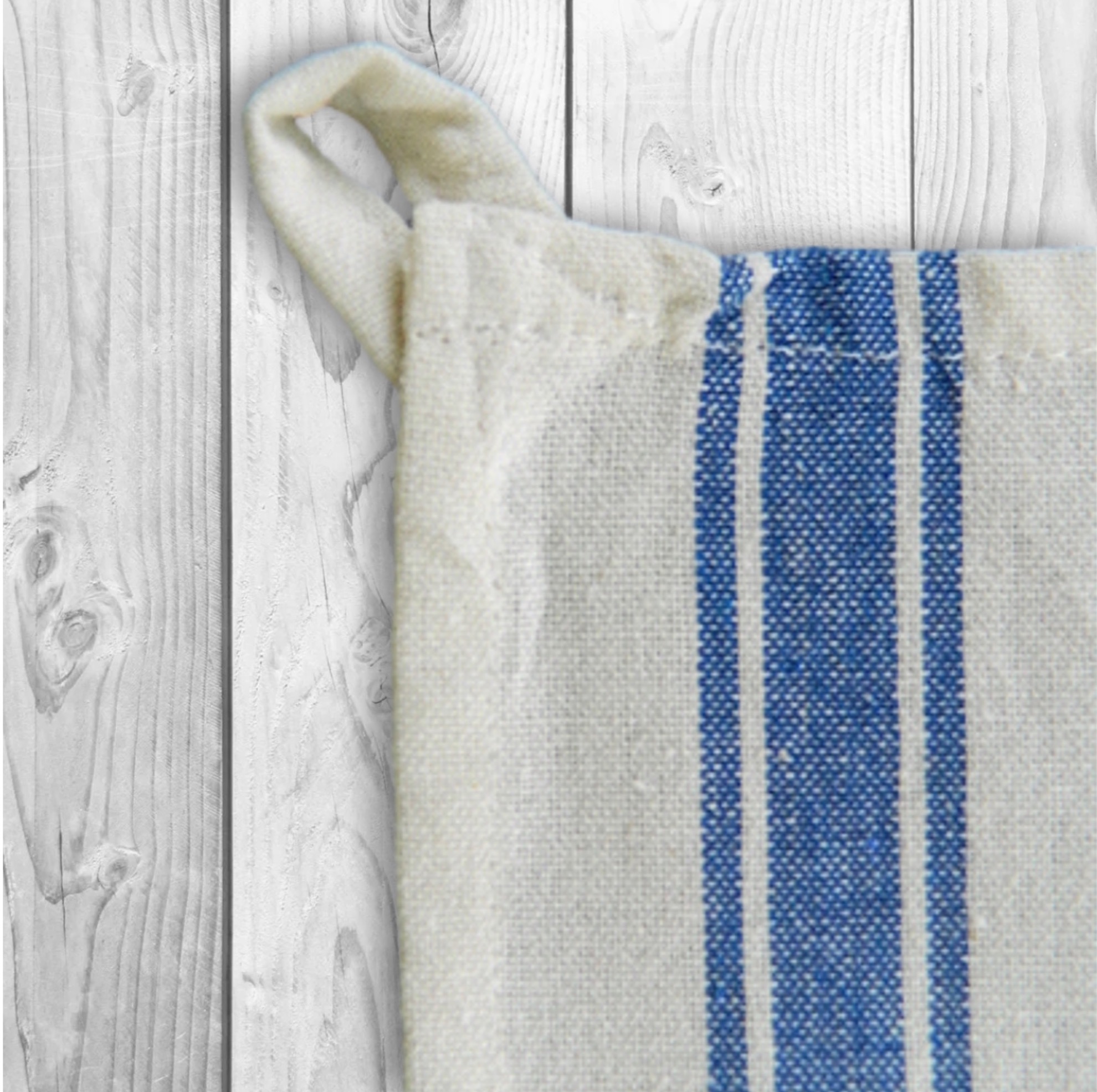 Vintage Stripped Kitchen Towel - Blue Stripe 9