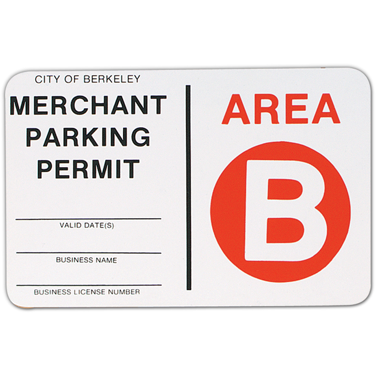 Economy Plastic Signs: 75-100 sq. in. 2