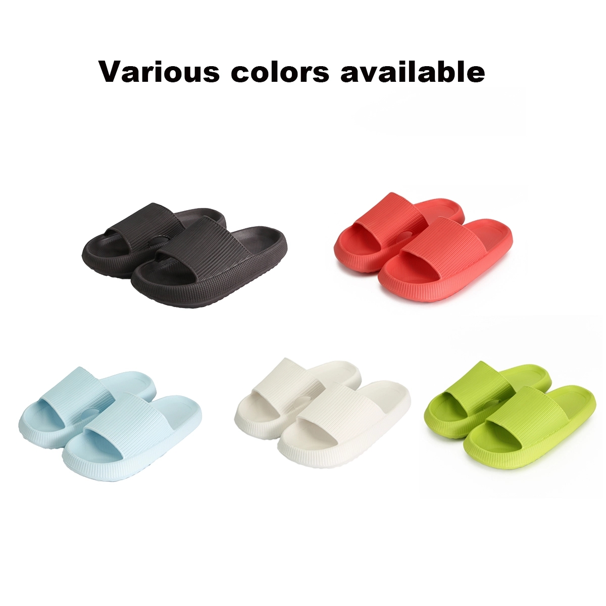 Cushioned Thick Sole Shower Slippers For Women And Men 4