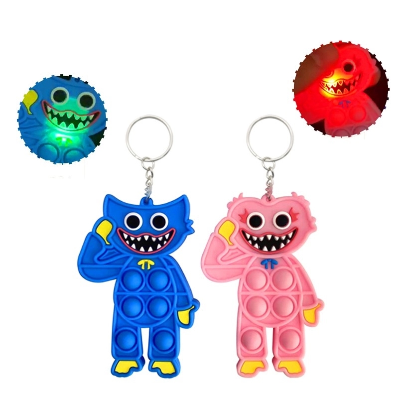 Poppy Playtime Push Bubbles Fidget Toy With Keyring And Ligh 1