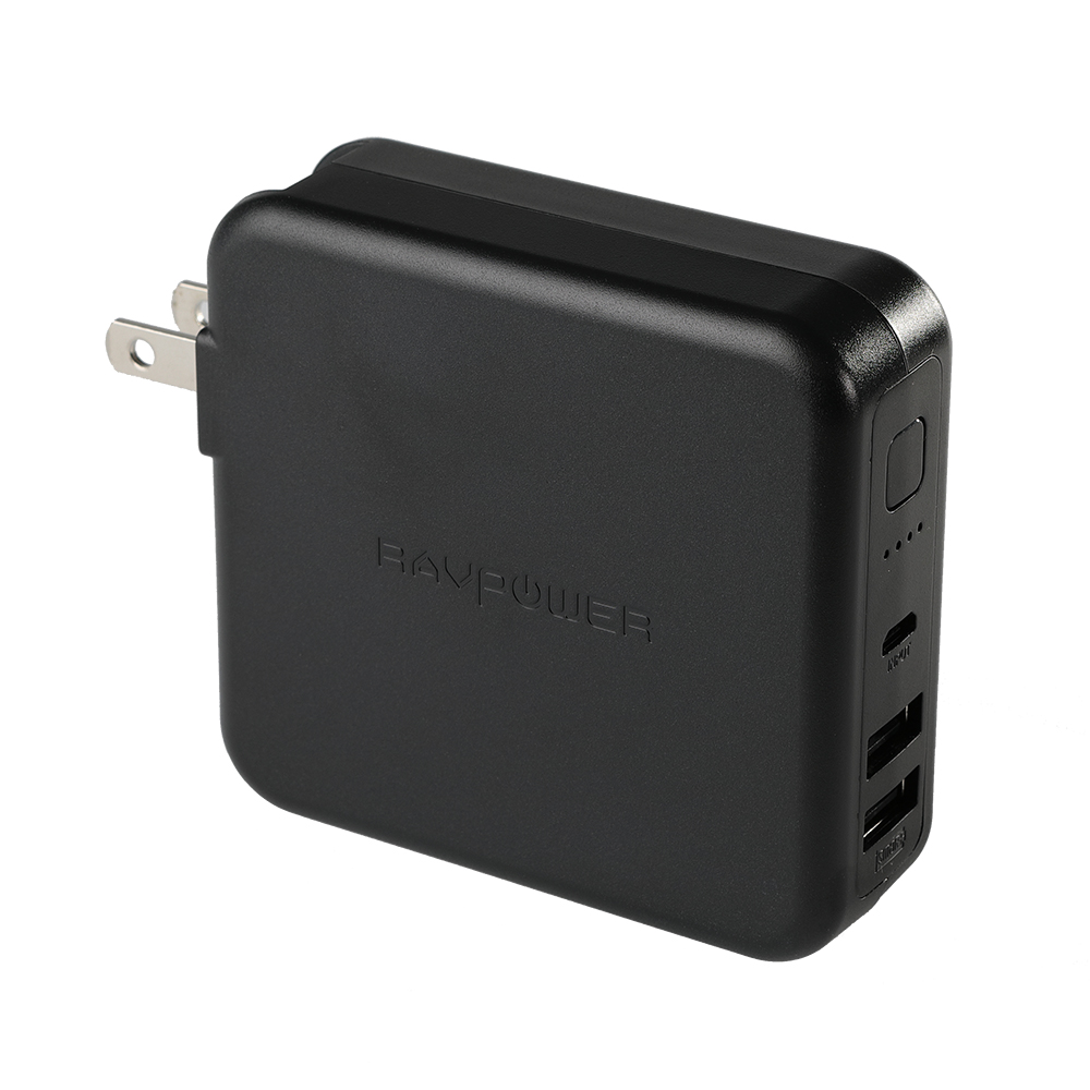 RAVPower Power Bank with Dual USB Wall Charger - 6700mAh 5