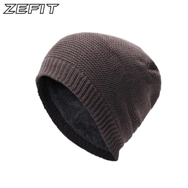 Winter Knitted Skull Beanies with Fur Lining 4