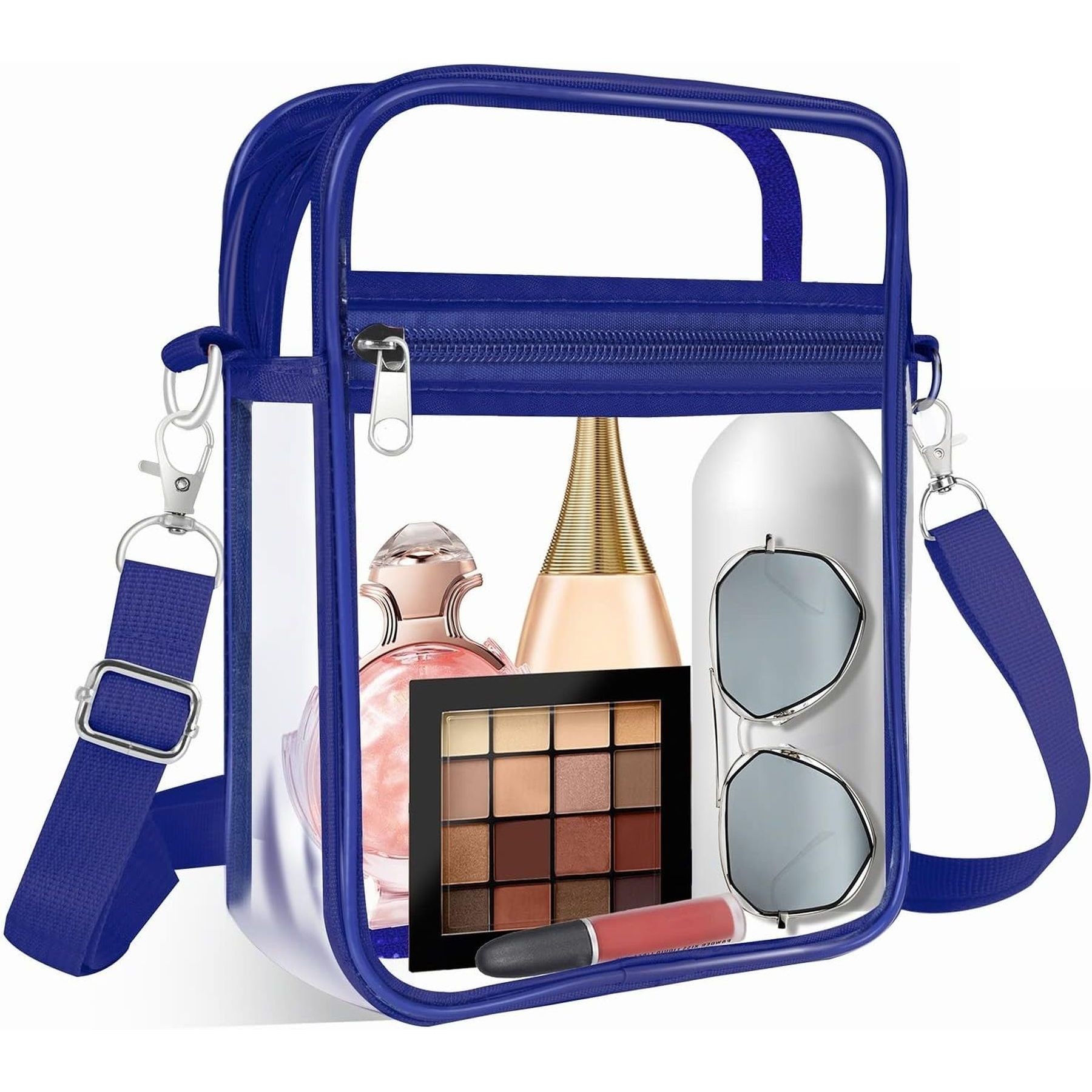 Big Size Stadium Approved Transparent Pvc Cross Body Bag 18