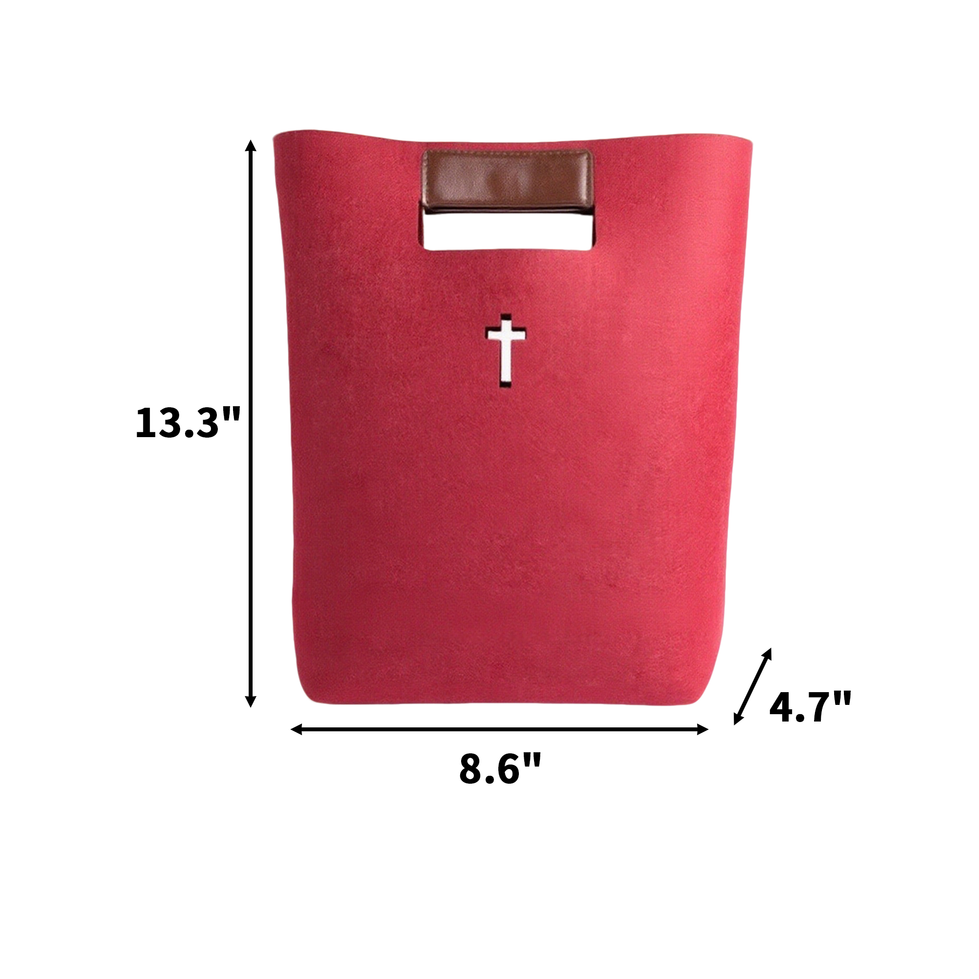 Handle Carrier Reusable Felt Tote Bag, custom tote bag with logo imprint 5