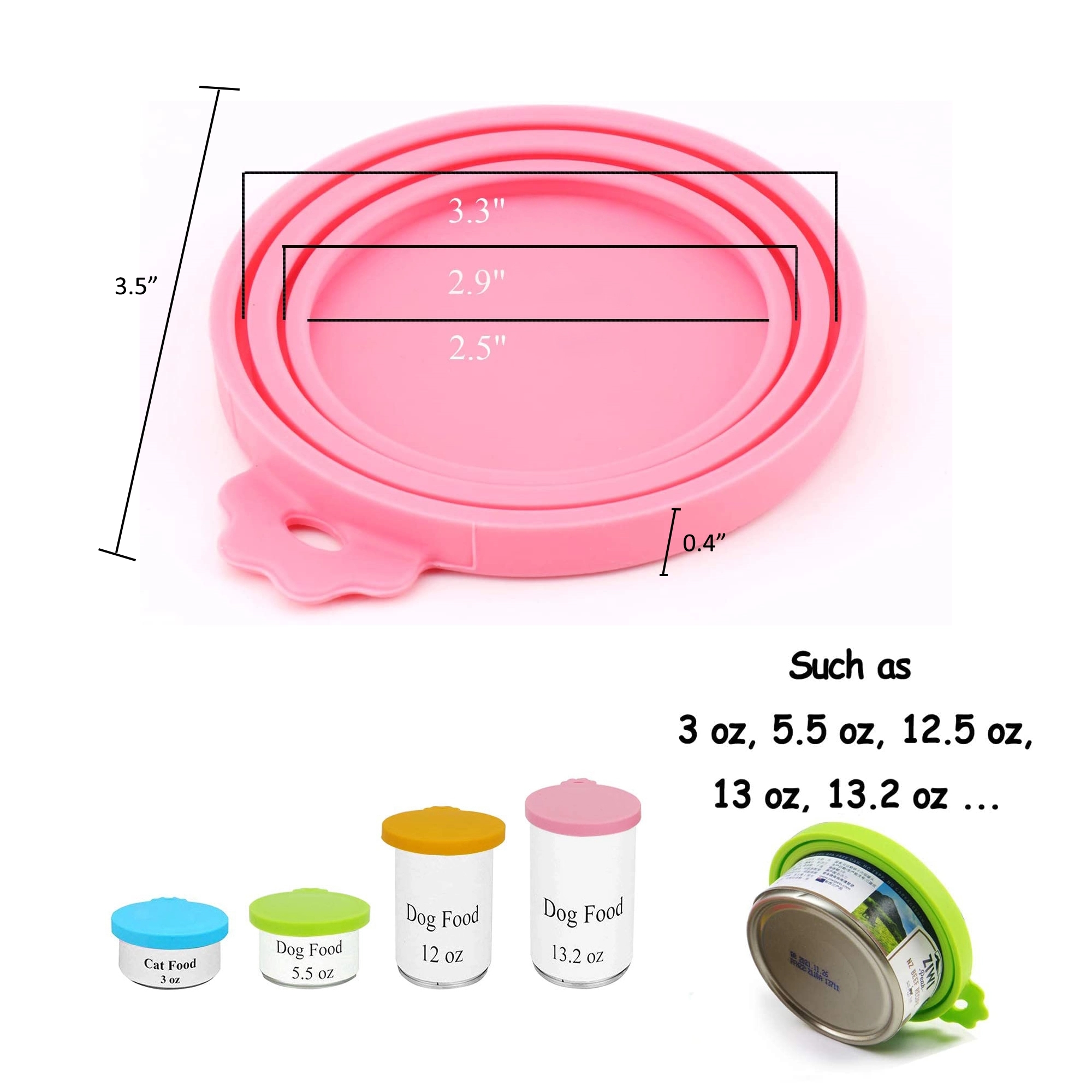 Pet Food Can Cover Silicone Lids 2