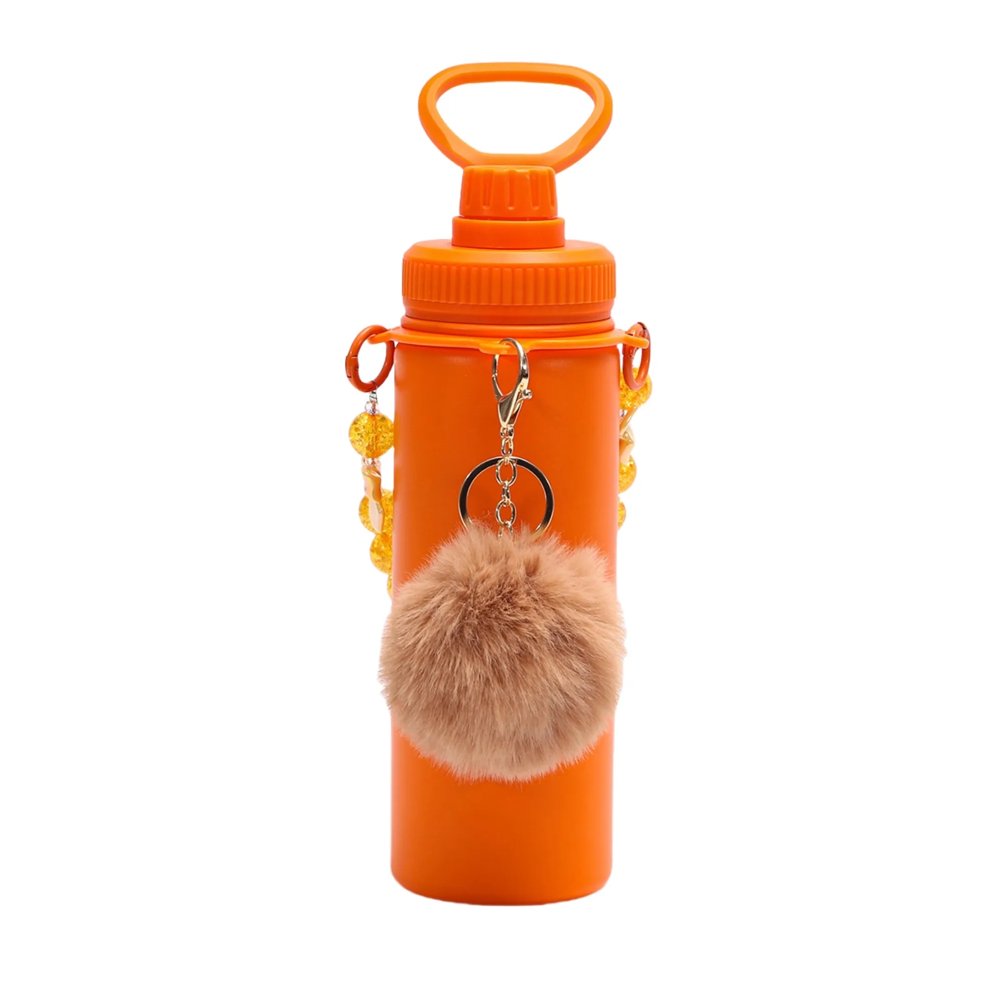 18oz Insulated Tumbler With Detachable Beaded & Pom Keychain 8