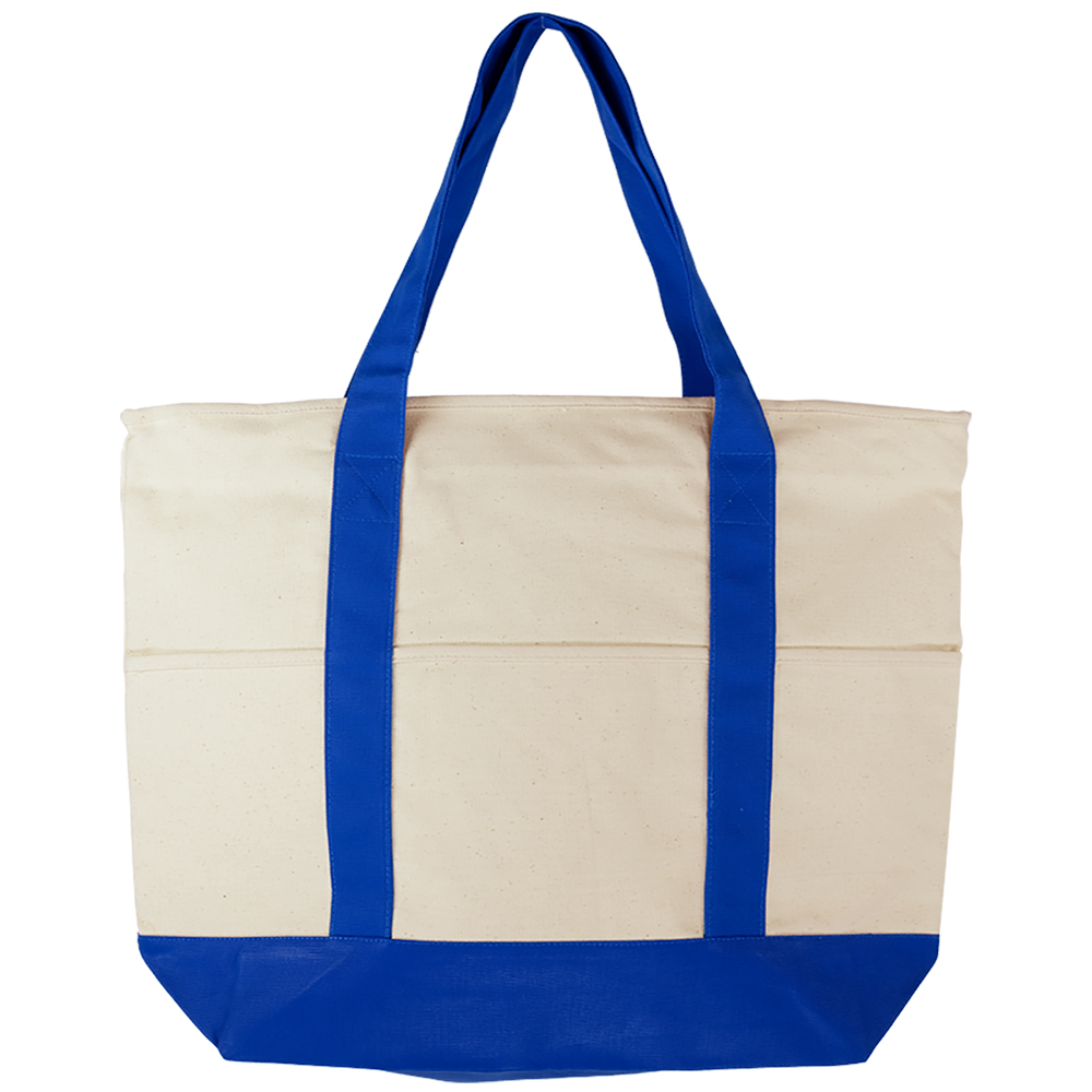 IslandLife 3-Front-Pocket 20? Deluxe Zippered Cotton Canvas Tote Bag, custom tote bag with logo imprint 3
