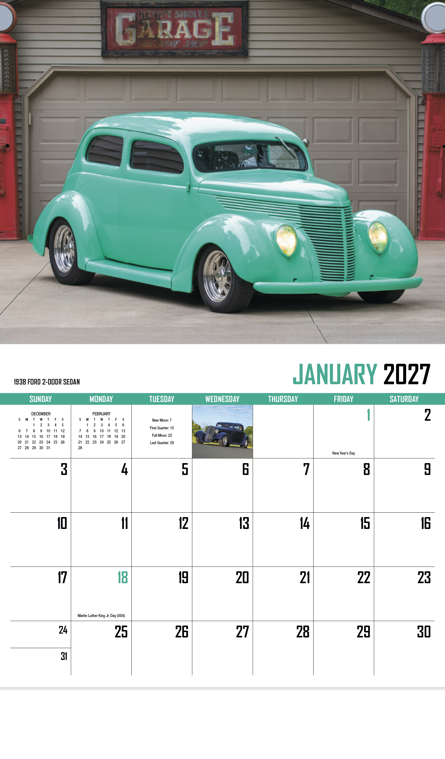 HotLine® Products Street Rod Fever Appointment Calendar - Stapled 39