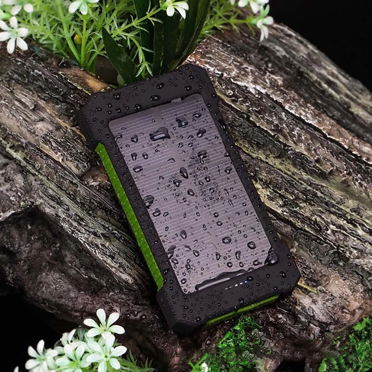Portable 8000mAh Solar Charger with Flashlight & Compass 3