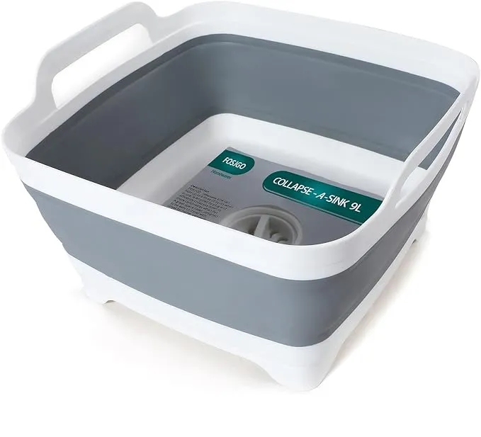 Collapsible Dish Basin with Drain Plug 1