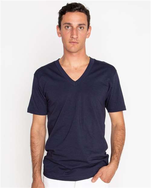 Unisex USA-Made Fine Jersey V-Neck T-Shirt - 24056 4