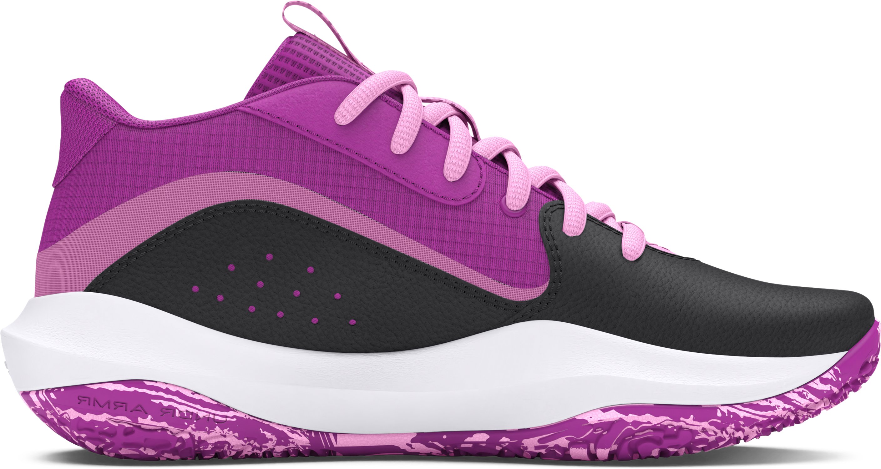 UA Lockdown 7 Grade School Basketball Shoes 8