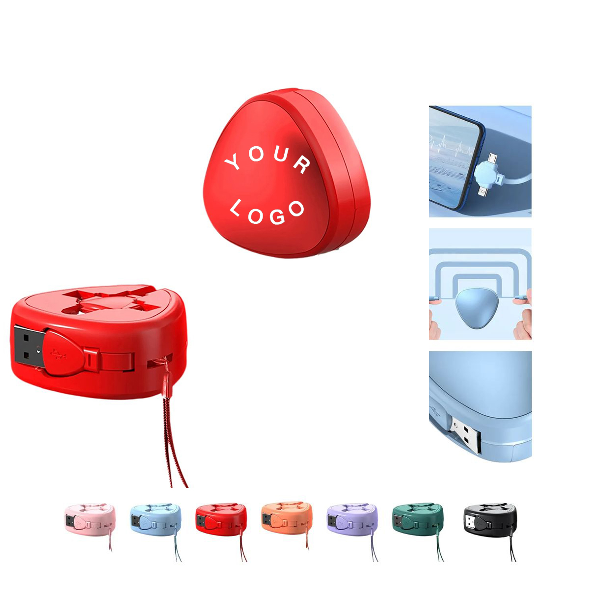 Polycarbonate Cable Reel with Phone Holder 2