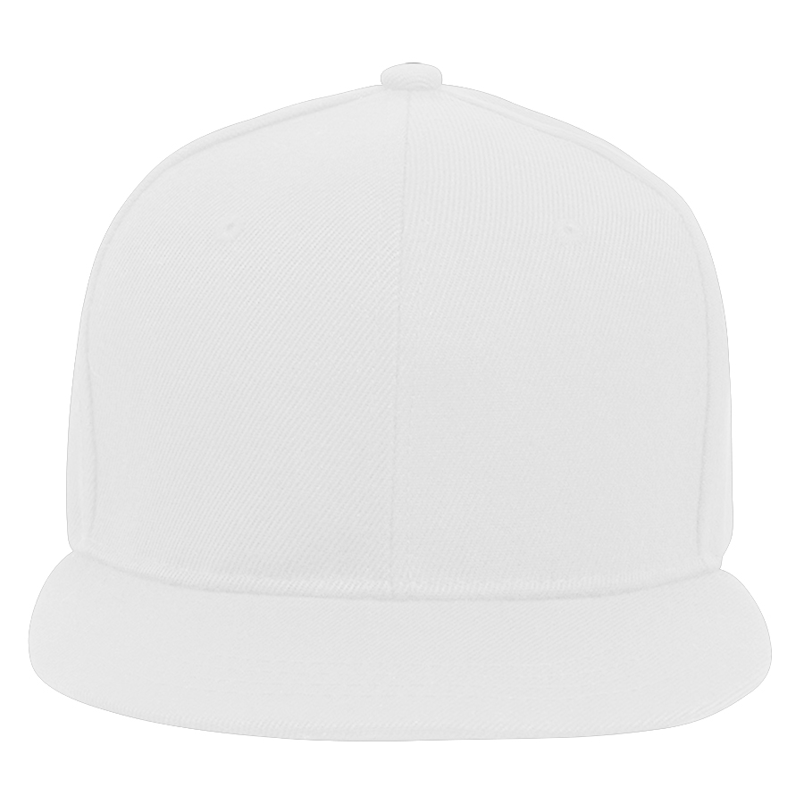 Stock Solid Color Polyester 6-Panel Flat Visor Cap 7