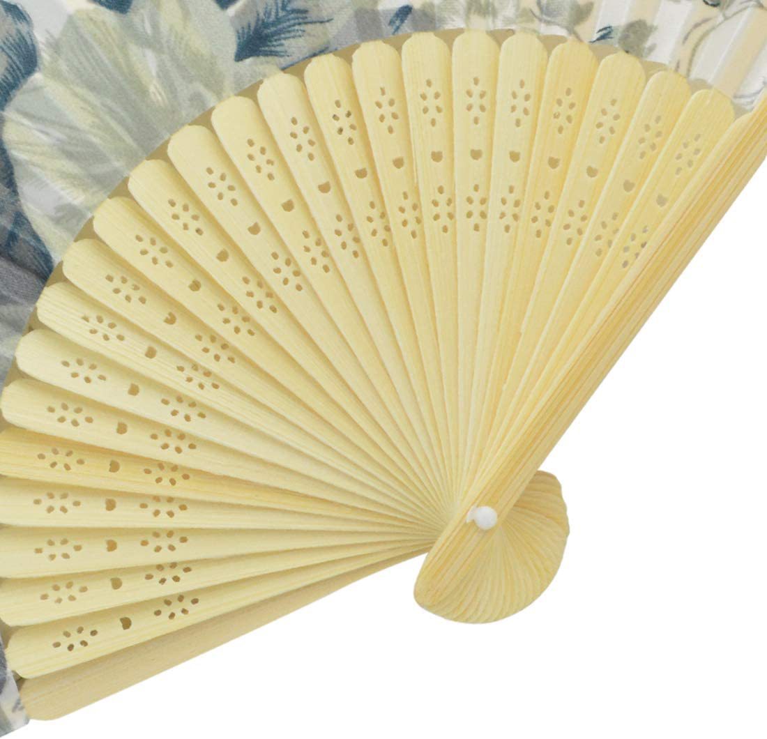 Fabric Bamboo Bone Folding Hand Fan 4