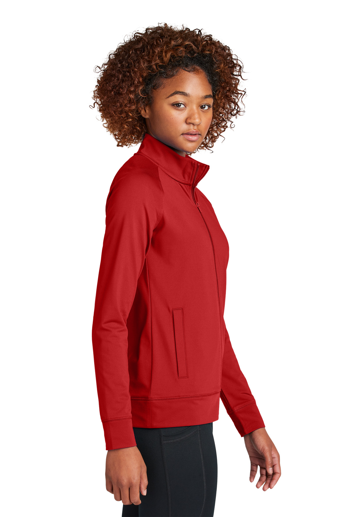 Sport-Tek® Women's Sport-Wick Stretch Full-Zip Cadet Jacket 11