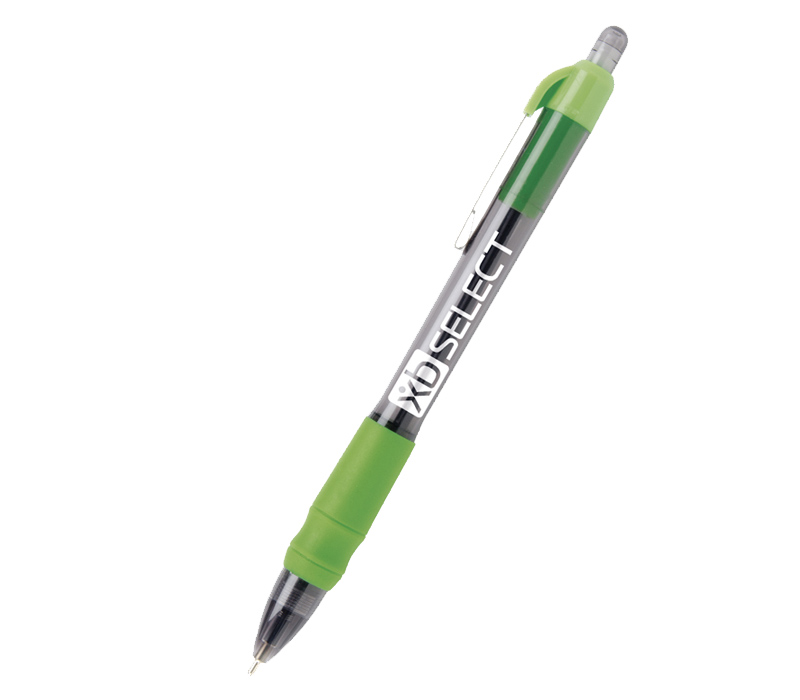 Translucent Rubber Grip Plastic Pen 2