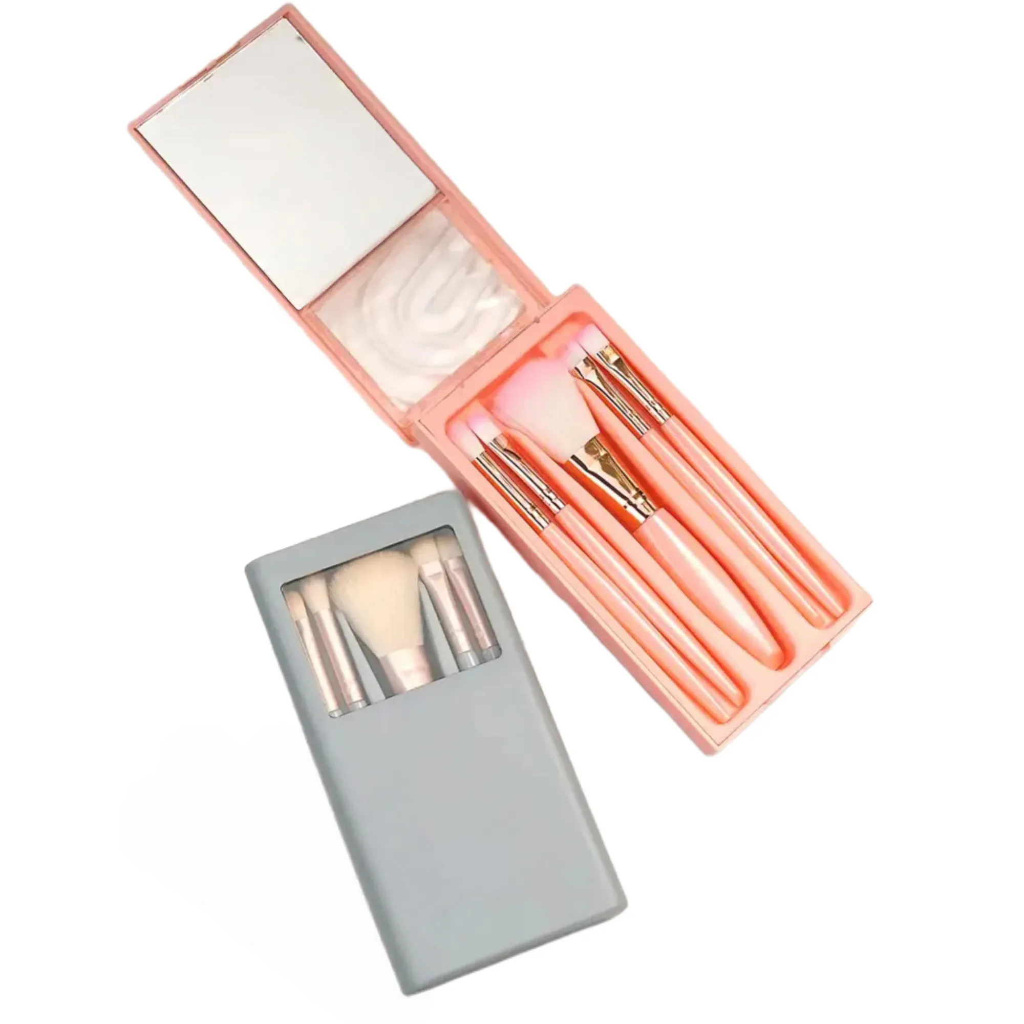 Five Makeup Brush Holder Box With Mirror 6