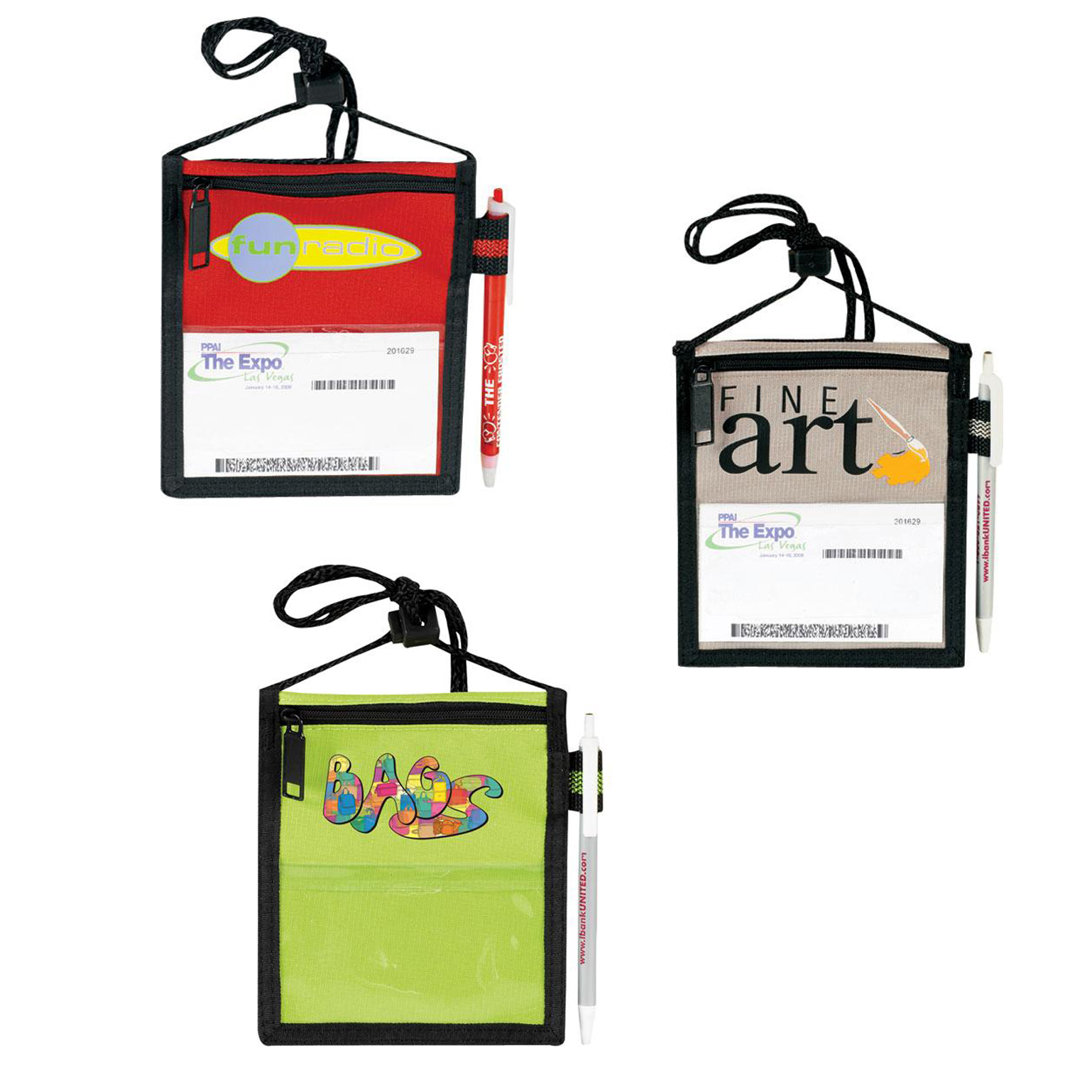 Polyester 300D Ripstock Neck Wallet 2