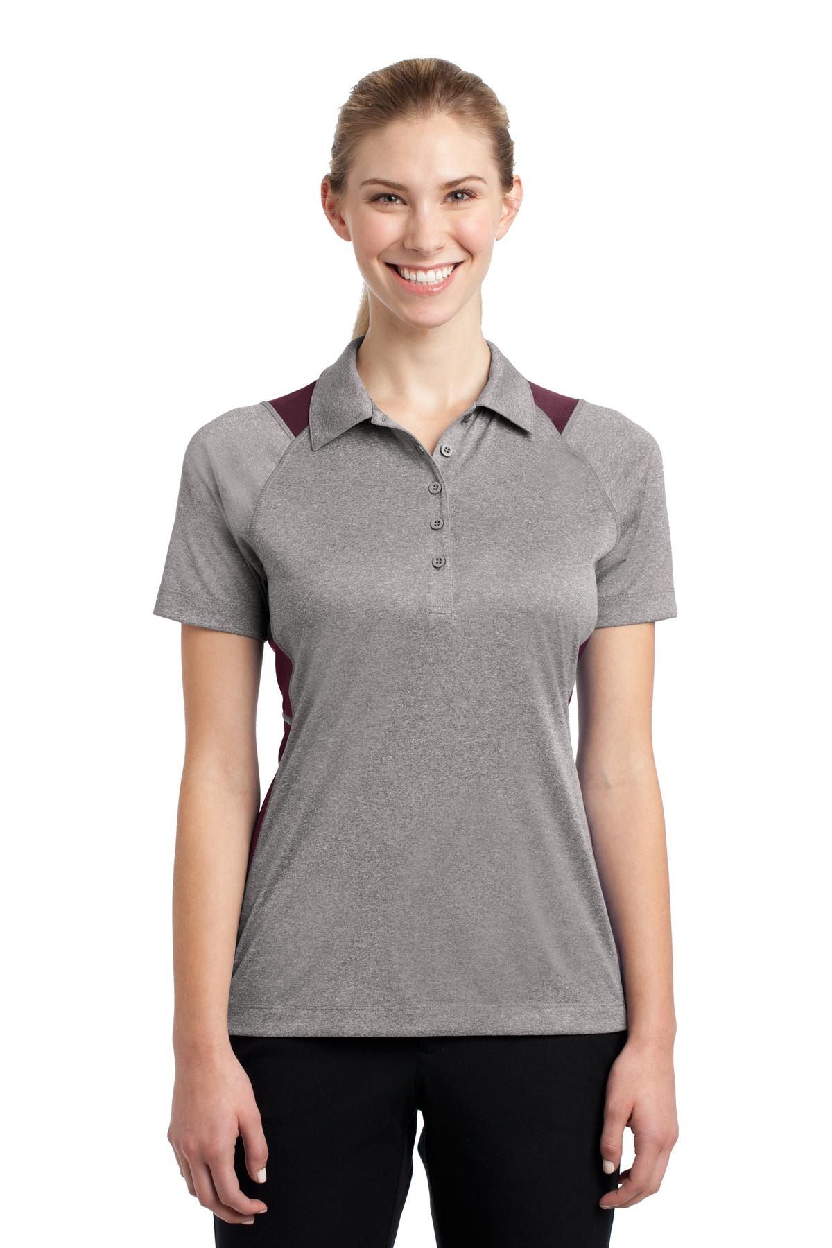 Sport-Tek® Women's Heather Colorblock Contender Polo 14