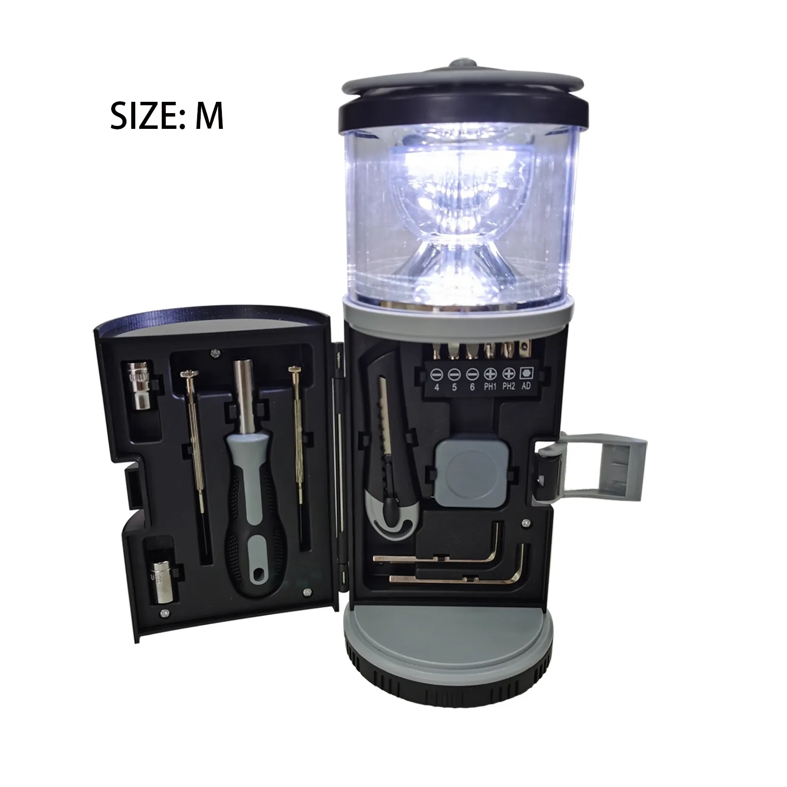 2 in 1 LED Tool Flashlight with Screwdriver Set 7