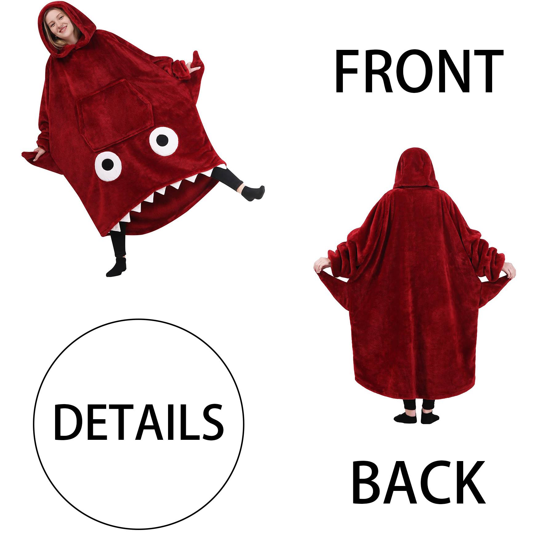 Fleece Wearable adult giant hoodie comfort kawaii stuff 3