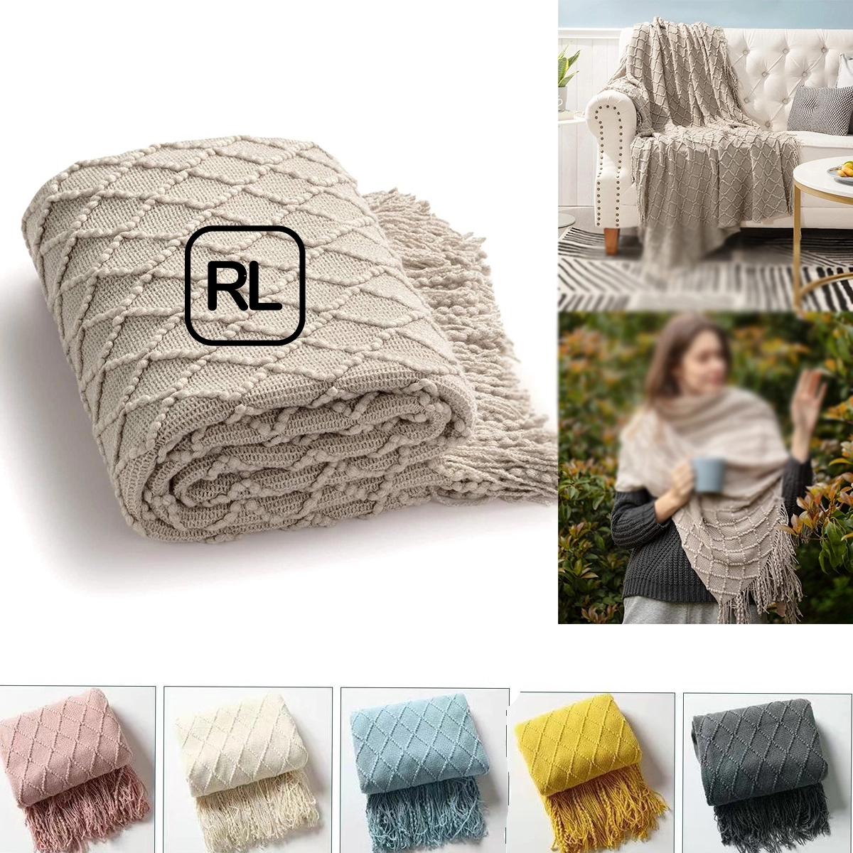 Bedsure Throw Knitted Blanket 2