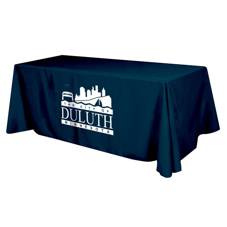 Flat 3-sided Table Cover - fits 8 foot standard table: Polyester 1