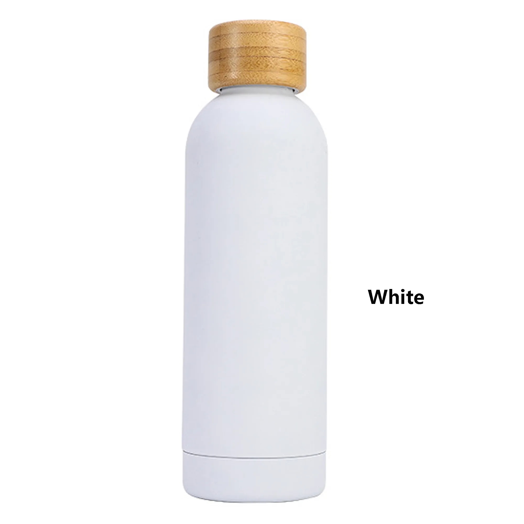 17 oz Double Wall Stainless Steel Bottle With Bamboo Lid, custom water bottle with logo imprint 7