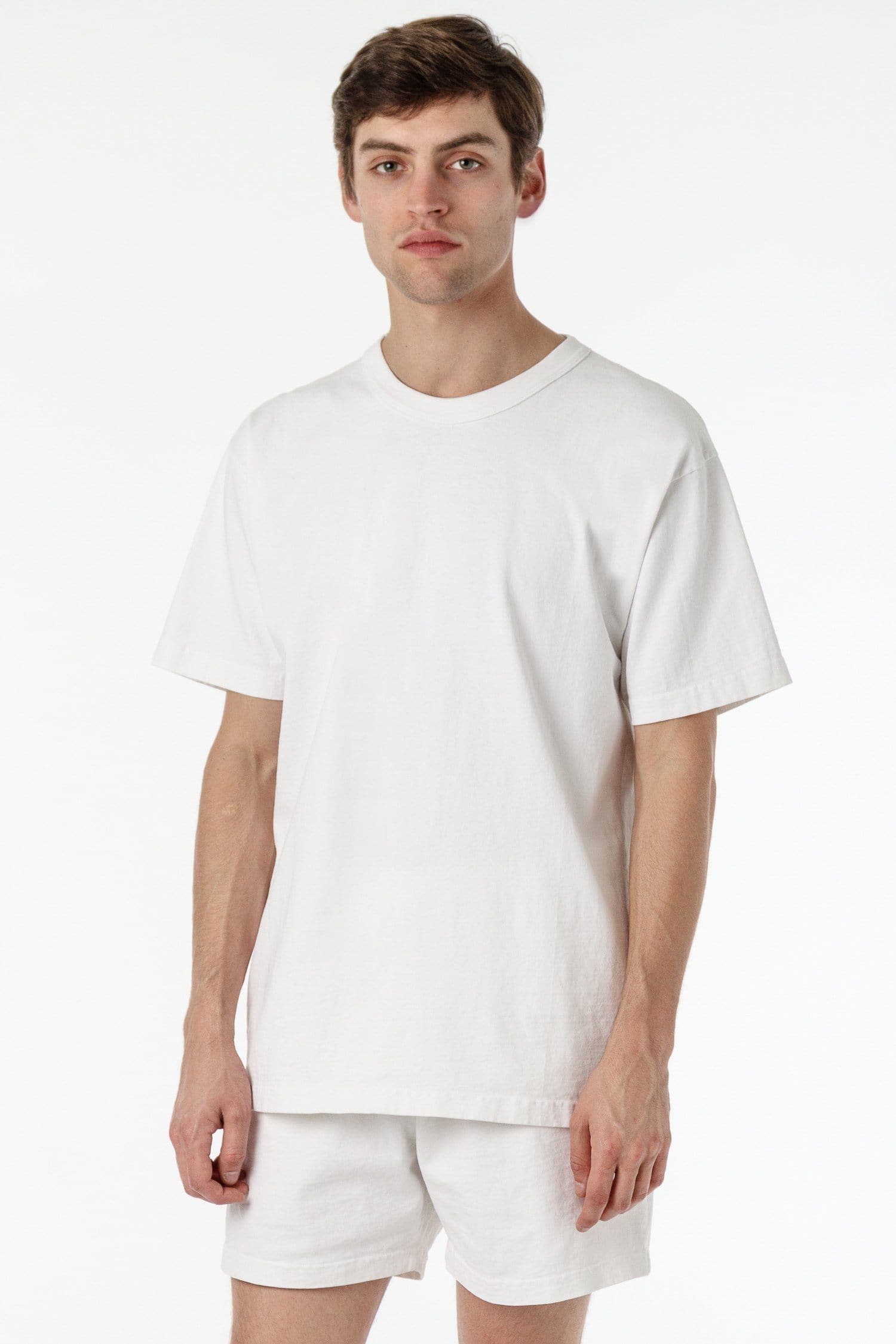 8.5 OZ HEAVY JERSEY GARMENT DYE T-SHIRT W BINDING 18
