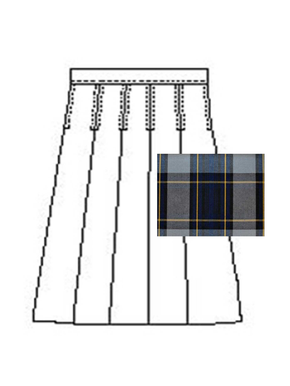 A+ Uniforms - Girls' Model 43 Blend Plaid Skirt 8