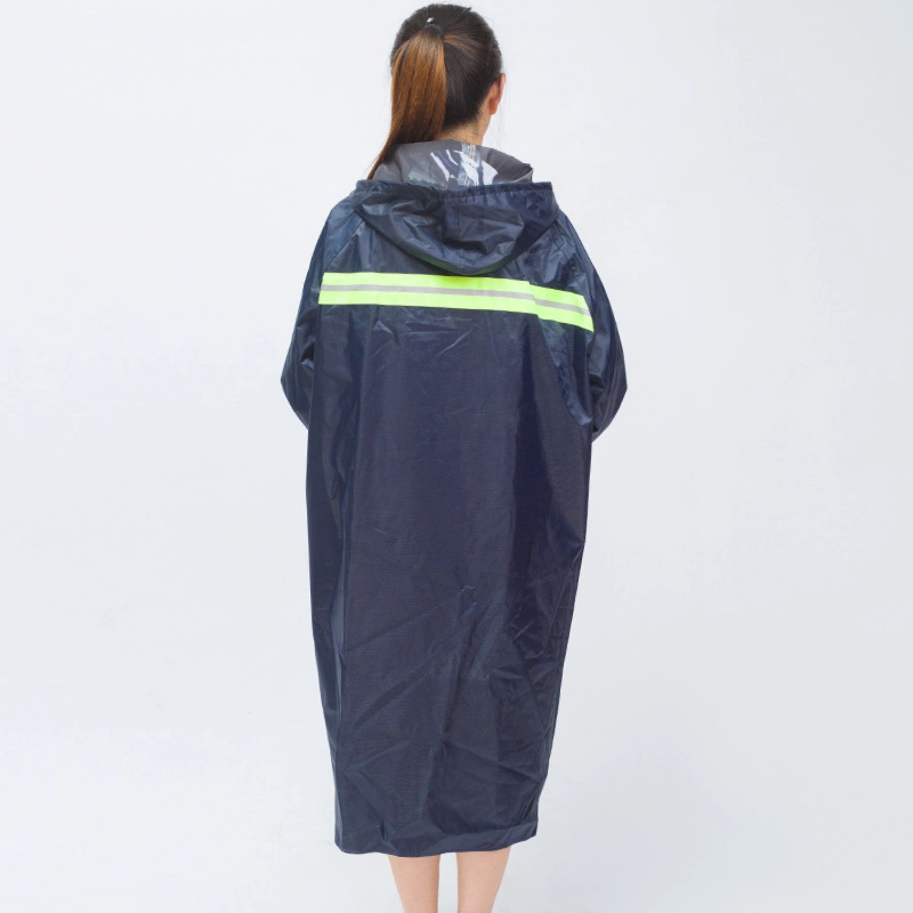 Long Sleeve Hooded Oxford Raincoat 5