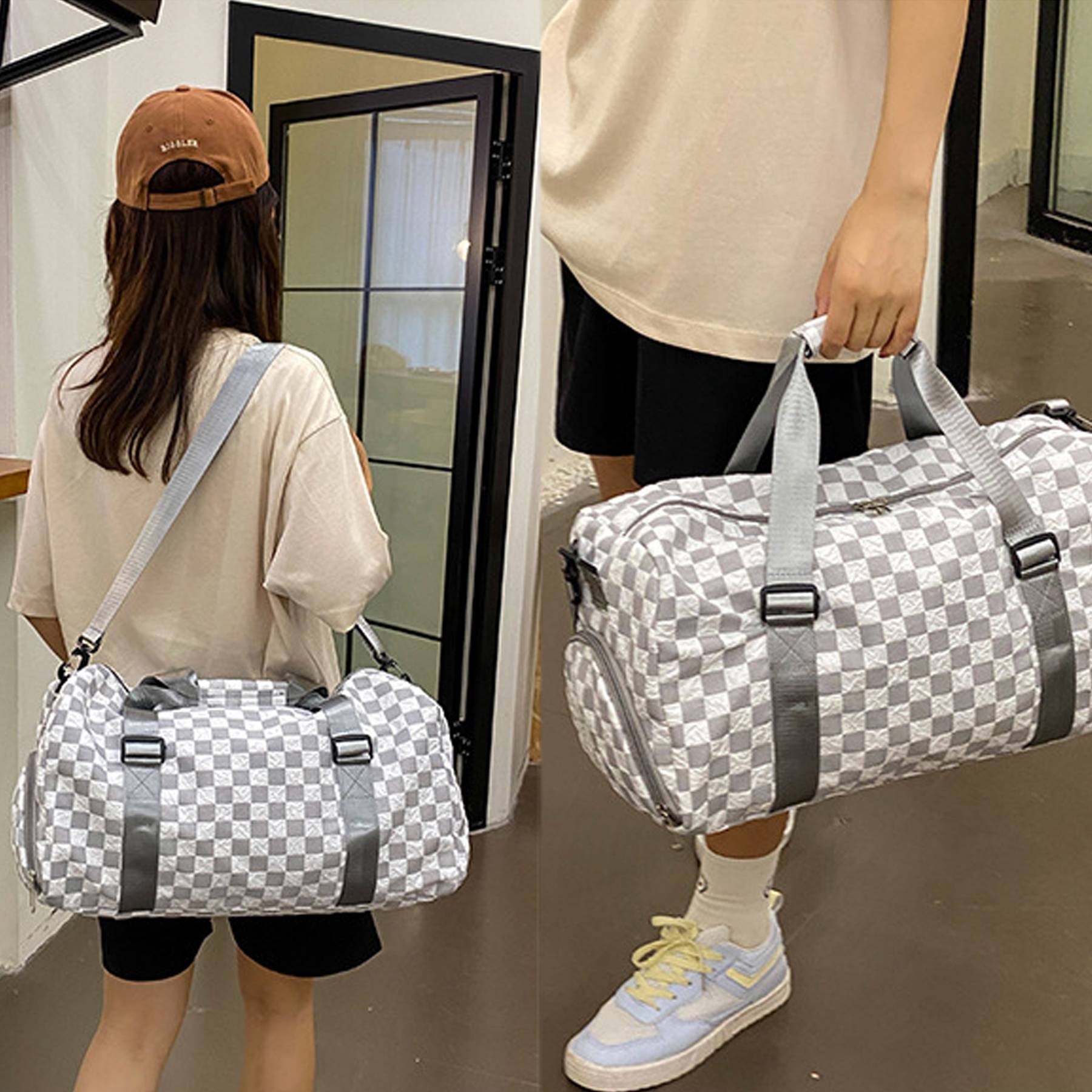 Oxford shoulder duffel bag 6