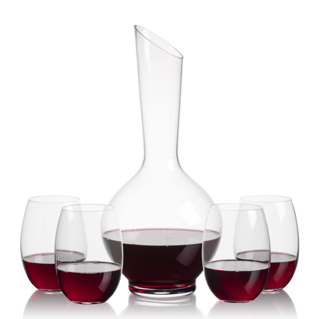 Sanguine Carafe & Carlita Stemless Wine 12
