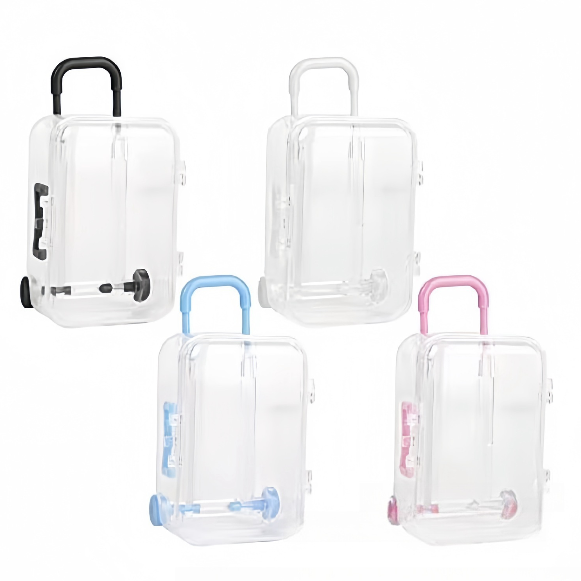 Transparent Custom Portable Mini Trolley Jewelry Storage Box 1